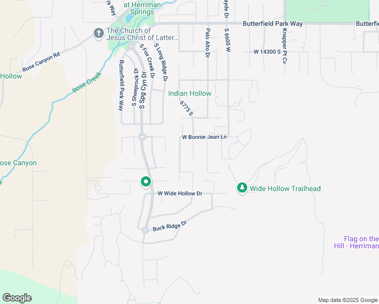 map of restaurants, bars, coffee shops, grocery stores, and more near 14654 South Ward Hills Circle in Herriman