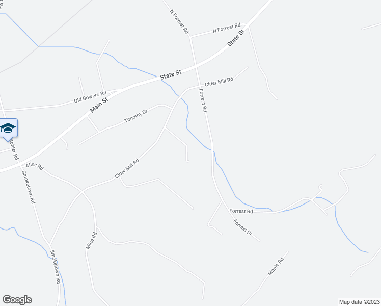 map of restaurants, bars, coffee shops, grocery stores, and more near 72 Cider Mill Road in Mertztown