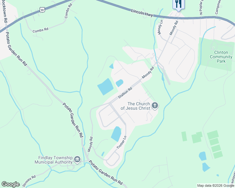 map of restaurants, bars, coffee shops, grocery stores, and more near 143 Moody Road in Clinton