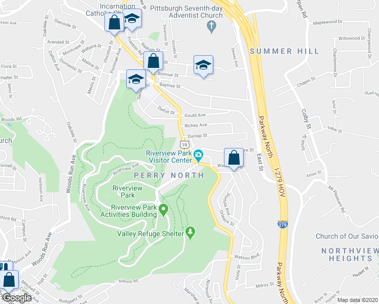 map of restaurants, bars, coffee shops, grocery stores, and more near 24 Perrysville Avenue in Pittsburgh