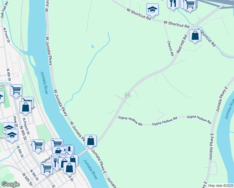 map of restaurants, bars, coffee shops, grocery stores, and more near 47 Red Hill Road in Newport