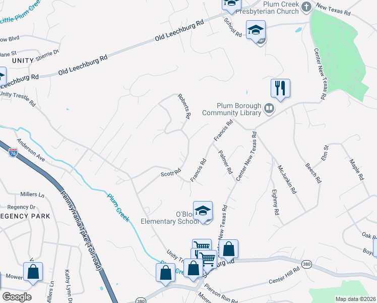 map of restaurants, bars, coffee shops, grocery stores, and more near 226 Scott Road in Pittsburgh