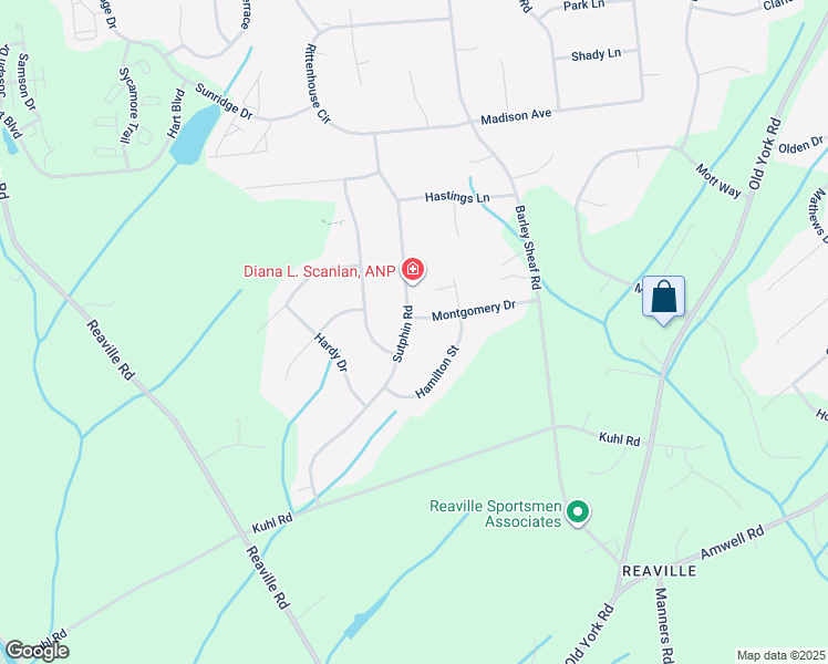map of restaurants, bars, coffee shops, grocery stores, and more near 26 Sutphin Road in Flemington