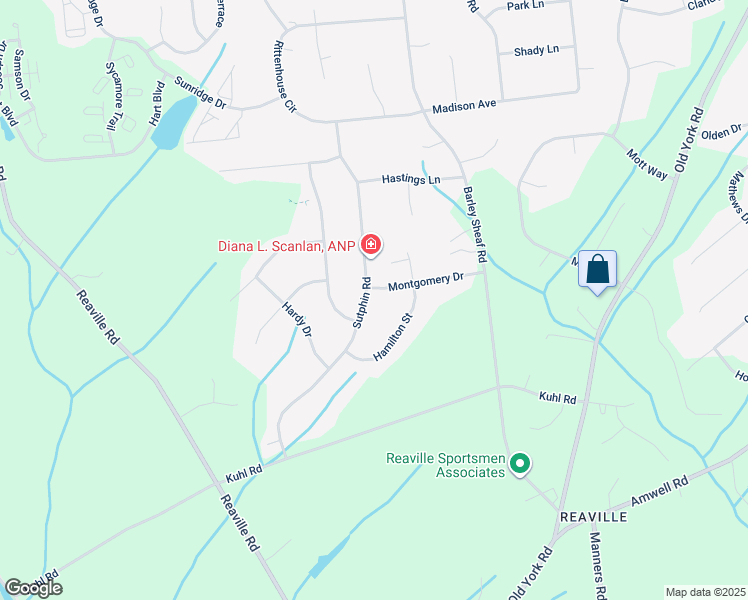 map of restaurants, bars, coffee shops, grocery stores, and more near 26 Sutphin Road in Flemington