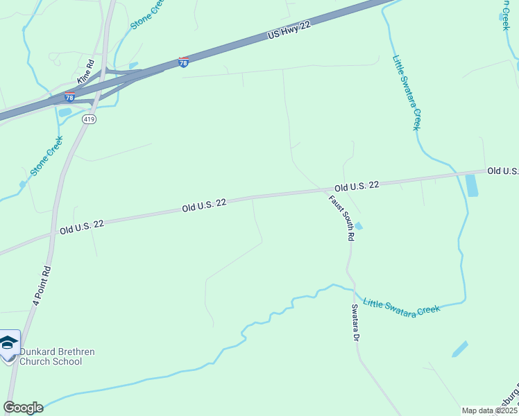 map of restaurants, bars, coffee shops, grocery stores, and more near 8435 Old U.S. 22 in Bethel