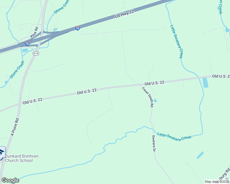 map of restaurants, bars, coffee shops, grocery stores, and more near 8435 Old U.S. 22 in Bethel
