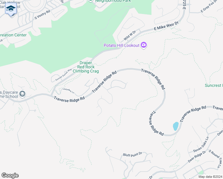 map of restaurants, bars, coffee shops, grocery stores, and more near 1336 East Vista Valley Drive in Draper