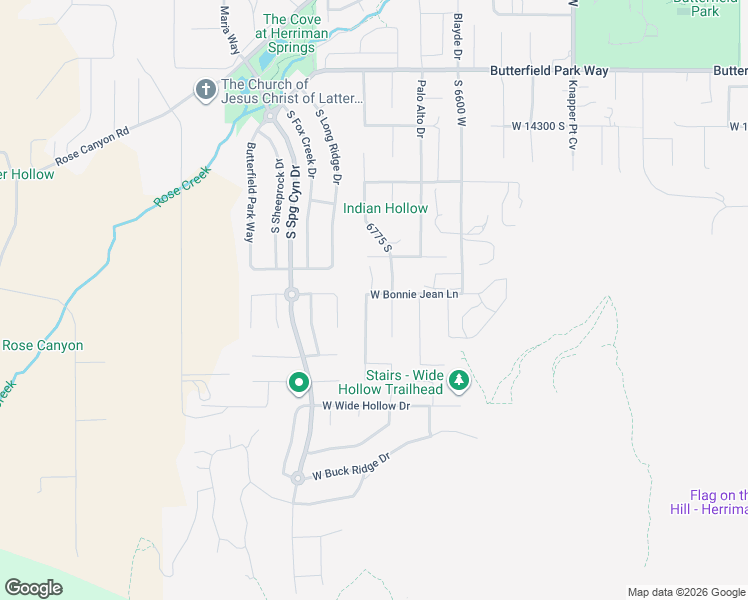 map of restaurants, bars, coffee shops, grocery stores, and more near 14654 South Ward Hills Circle in Herriman
