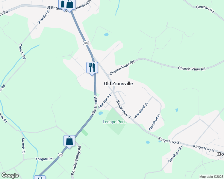 map of restaurants, bars, coffee shops, grocery stores, and more near in Old Zionsville