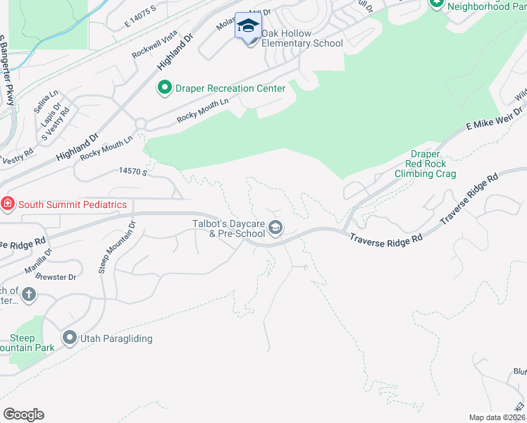 map of restaurants, bars, coffee shops, grocery stores, and more near 884 East Big Snowy Court in Draper