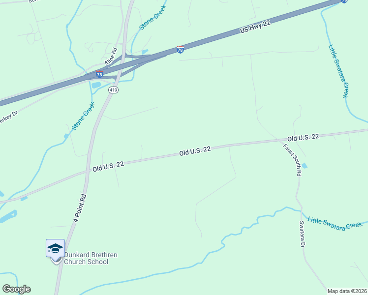 map of restaurants, bars, coffee shops, grocery stores, and more near 8491 Old U.S. 22 in Bethel