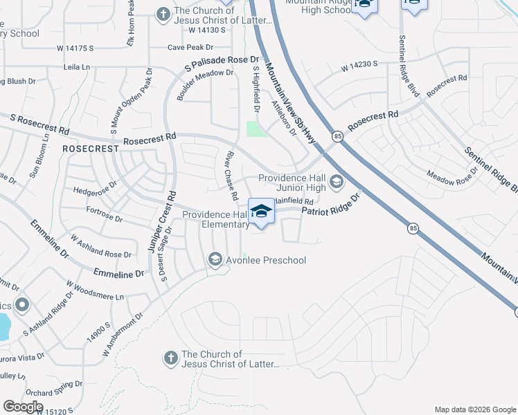 map of restaurants, bars, coffee shops, grocery stores, and more near 4779 Plainfield Road in Herriman