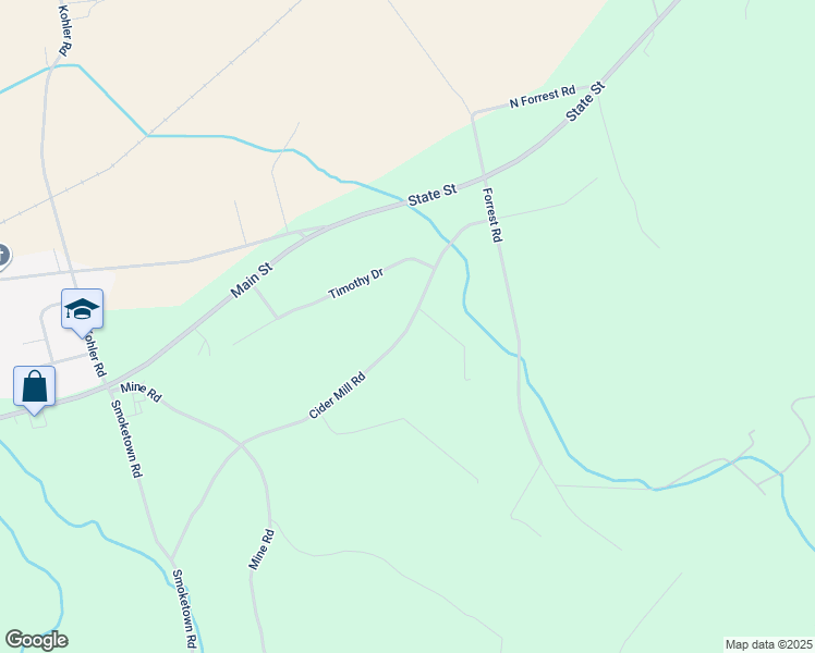 map of restaurants, bars, coffee shops, grocery stores, and more near 70 Cider Mill Rd in Mertztown