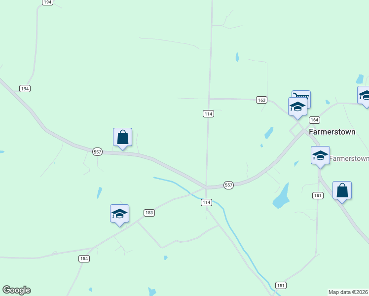 map of restaurants, bars, coffee shops, grocery stores, and more near 3127 Ohio 557 in Baltic