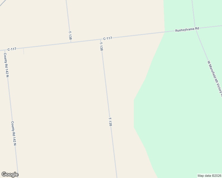 map of restaurants, bars, coffee shops, grocery stores, and more near 8268 Township Road 138 in West Mansfield