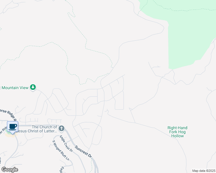map of restaurants, bars, coffee shops, grocery stores, and more near 2578 East Canyon Edge Drive in Draper
