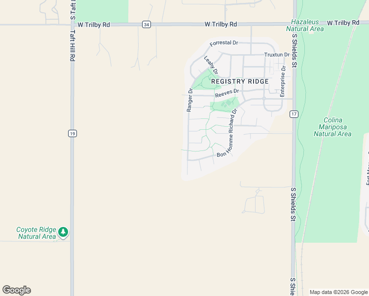 map of restaurants, bars, coffee shops, grocery stores, and more near 7127 Ranger Drive in Fort Collins