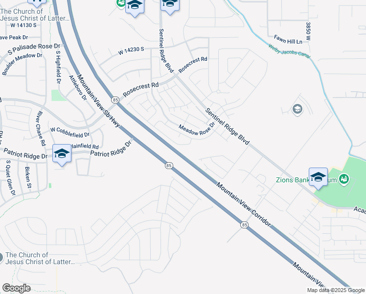 map of restaurants, bars, coffee shops, grocery stores, and more near 4317 West Quiet Shade Drive in Herriman