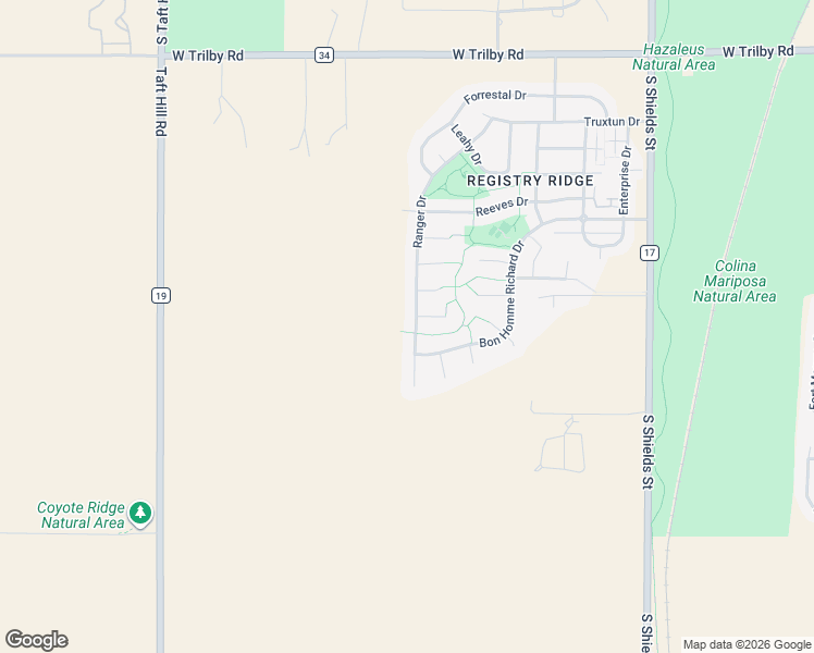 map of restaurants, bars, coffee shops, grocery stores, and more near 7127 Ranger Drive in Fort Collins