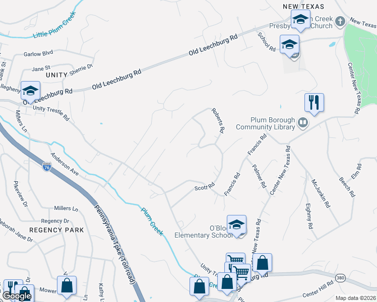 map of restaurants, bars, coffee shops, grocery stores, and more near 400 Clements Rd in Pittsburgh