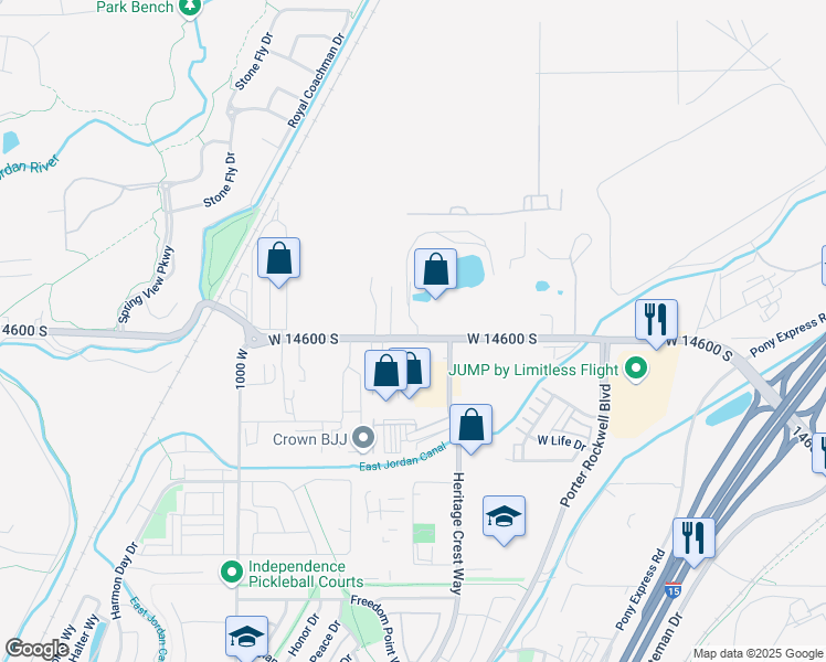 map of restaurants, bars, coffee shops, grocery stores, and more near 790 West 14600 South in Bluffdale