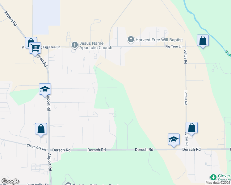 map of restaurants, bars, coffee shops, grocery stores, and more near 20745 Sunset Ln in Redding