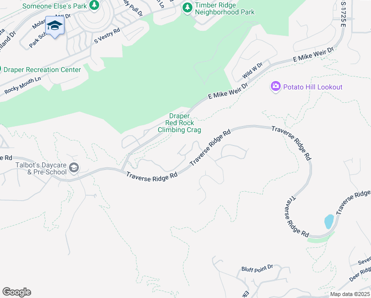 map of restaurants, bars, coffee shops, grocery stores, and more near 14593 South Chaumont Court in Draper