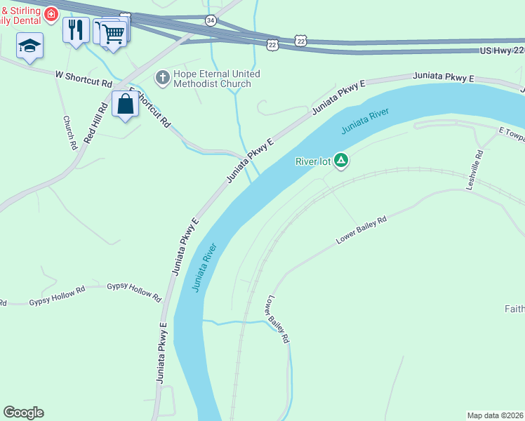 map of restaurants, bars, coffee shops, grocery stores, and more near 120 James Drive in Newport