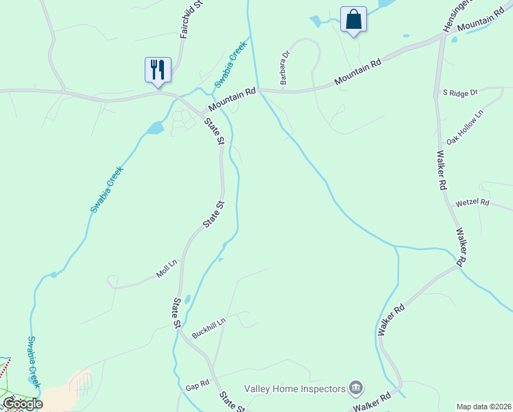 map of restaurants, bars, coffee shops, grocery stores, and more near 98 Stonewall Lane in Alburtis