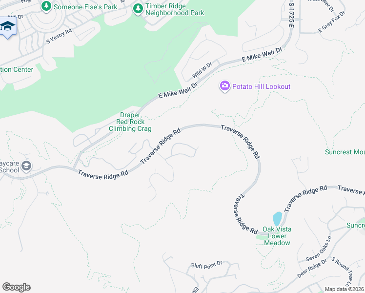 map of restaurants, bars, coffee shops, grocery stores, and more near 1370 East Meadow Valley Drive in Draper