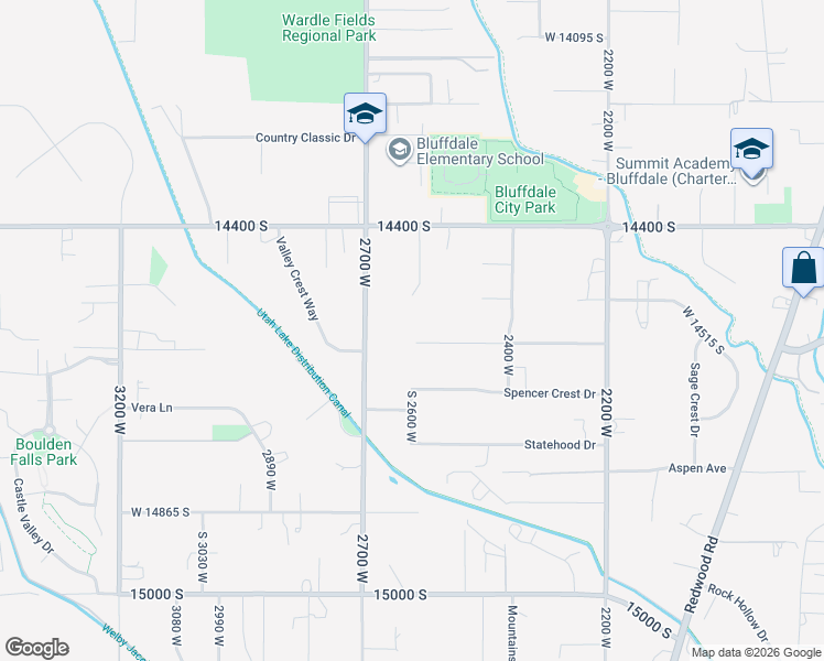 map of restaurants, bars, coffee shops, grocery stores, and more near 2588 Perschon Circle in Riverton