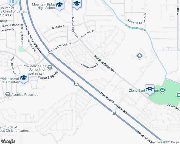 map of restaurants, bars, coffee shops, grocery stores, and more near 4297 West Quiet Shade Drive in Herriman