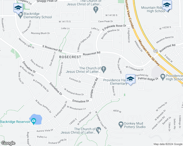 map of restaurants, bars, coffee shops, grocery stores, and more near 5041 West Red Shale Road in Herriman