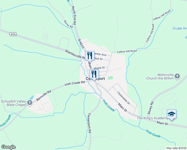 map of restaurants, bars, coffee shops, grocery stores, and more near in Centerport