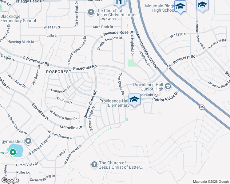map of restaurants, bars, coffee shops, grocery stores, and more near 4887 West White Pearl Court in Herriman