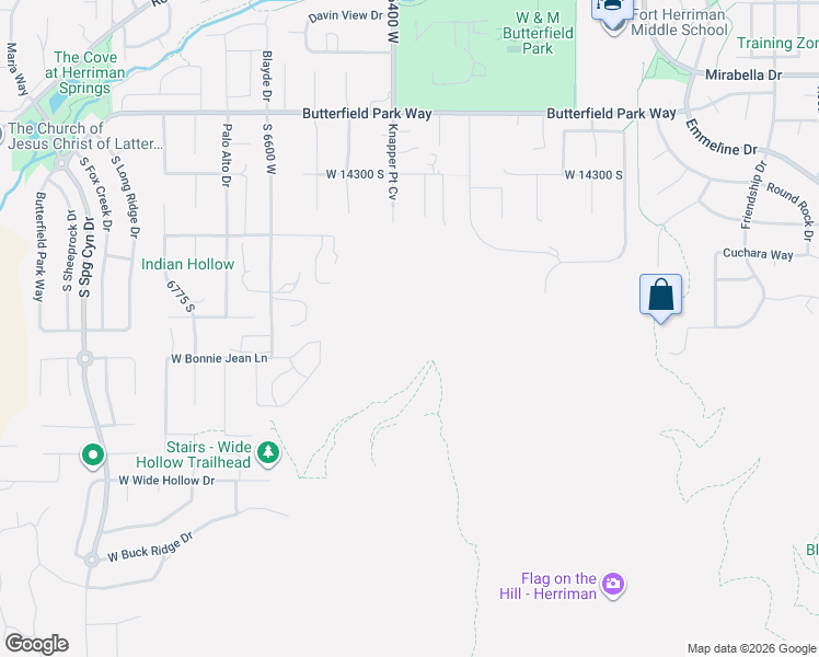 map of restaurants, bars, coffee shops, grocery stores, and more near 14601 South 6600 West in Herriman