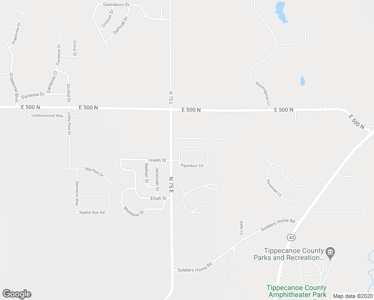 map of restaurants, bars, coffee shops, grocery stores, and more near 135 Aqueduct Circle in West Lafayette