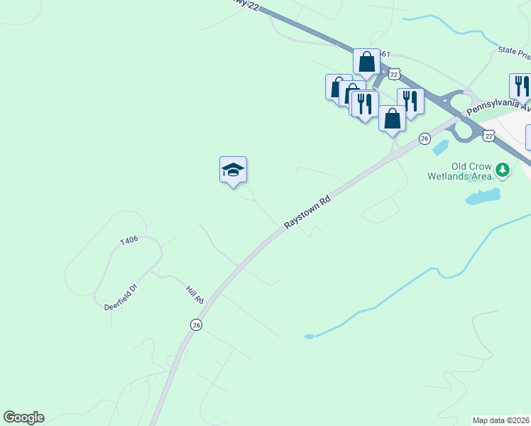 map of restaurants, bars, coffee shops, grocery stores, and more near Emmanuel Drive in Huntingdon
