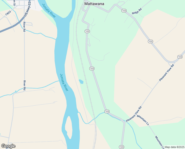 map of restaurants, bars, coffee shops, grocery stores, and more near 6501 Pennsylvania 103 in McVeytown