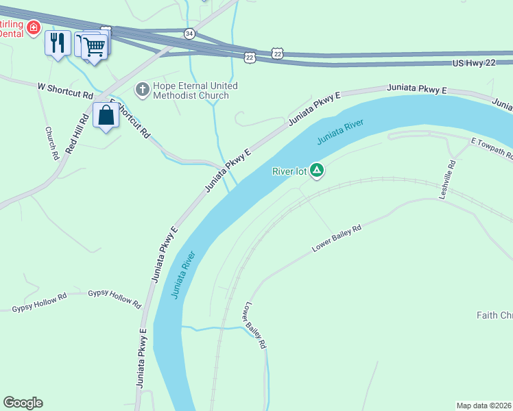 map of restaurants, bars, coffee shops, grocery stores, and more near 120 James Drive in Newport