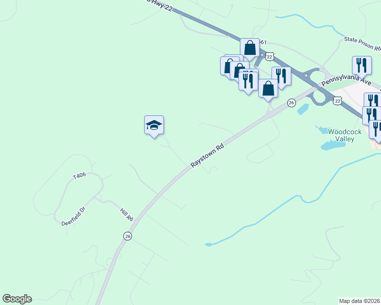 map of restaurants, bars, coffee shops, grocery stores, and more near Emmanuel Drive in Huntingdon