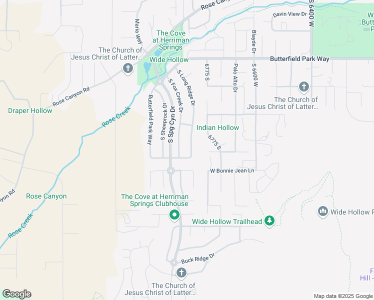 map of restaurants, bars, coffee shops, grocery stores, and more near 14526 South Long Ridge Drive in Herriman
