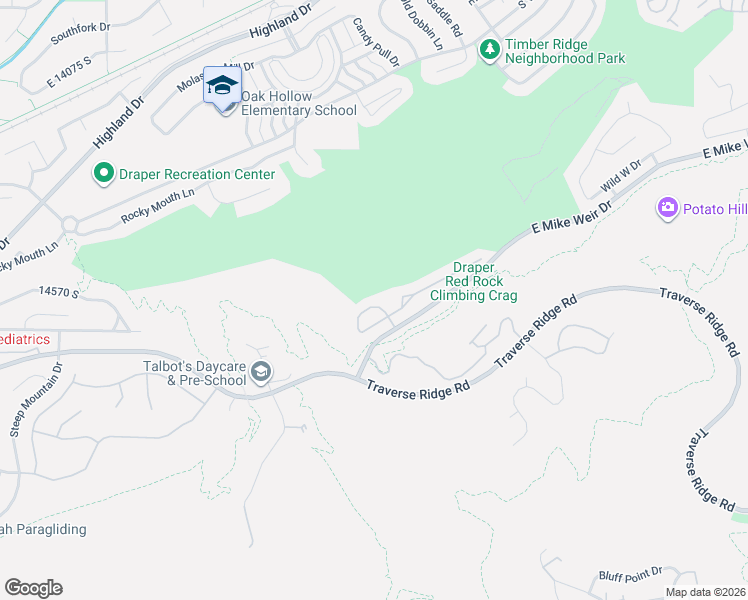map of restaurants, bars, coffee shops, grocery stores, and more near 1131 Sunset Cliffs Drive in Draper