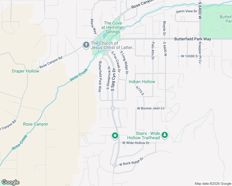 map of restaurants, bars, coffee shops, grocery stores, and more near 14481 South Fox Creek Drive in Herriman