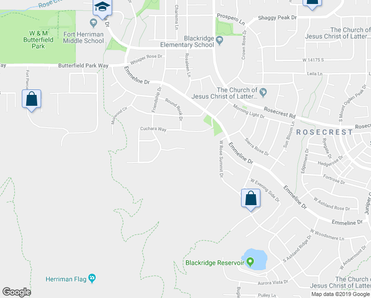 map of restaurants, bars, coffee shops, grocery stores, and more near 5718 Sol Vista Circle in Herriman