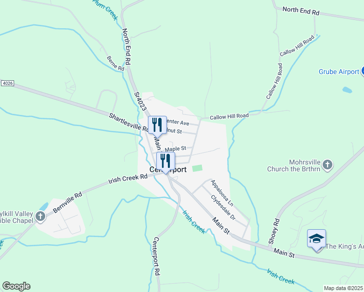 map of restaurants, bars, coffee shops, grocery stores, and more near 113 Maple Street in Mohrsville