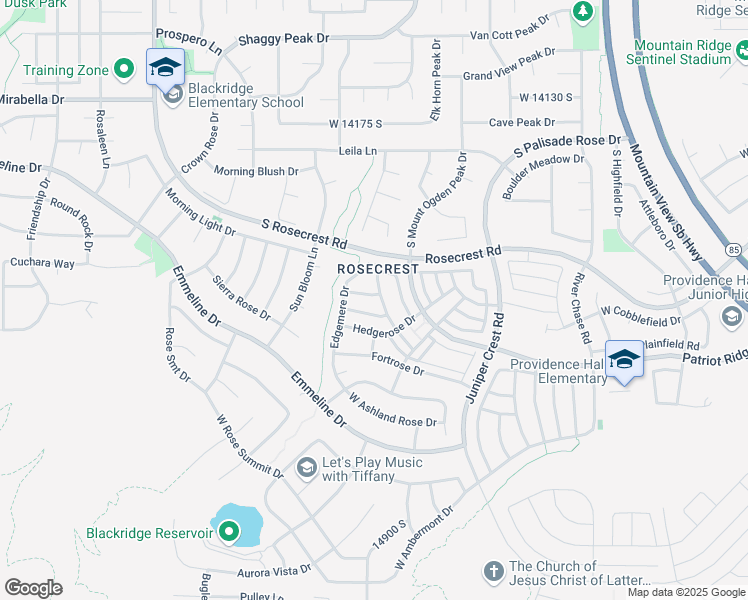 map of restaurants, bars, coffee shops, grocery stores, and more near 5209 West Courtly Lane in Herriman