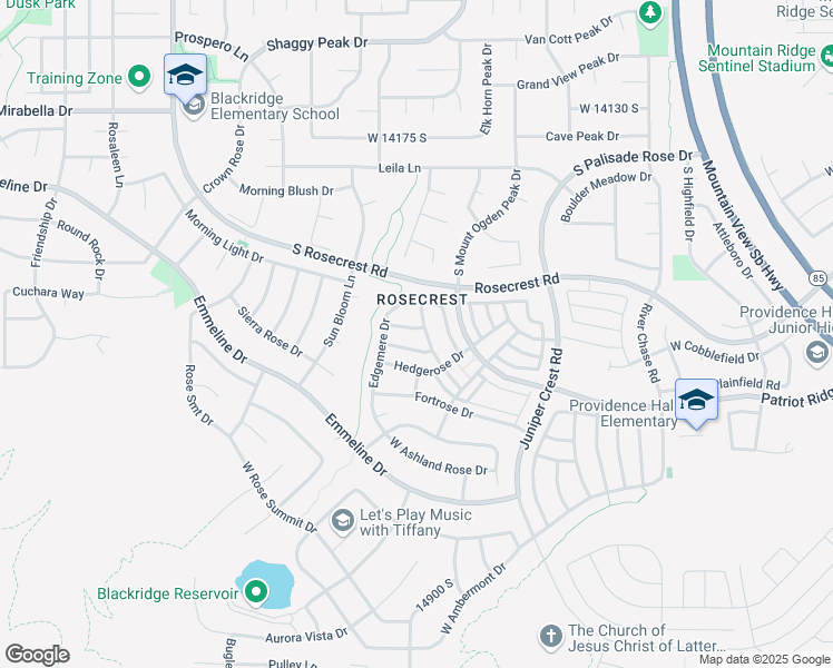 map of restaurants, bars, coffee shops, grocery stores, and more near 5209 West Courtly Lane in Herriman