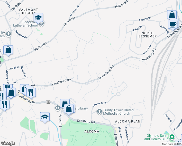 map of restaurants, bars, coffee shops, grocery stores, and more near 126 Courtney Dr in Verona