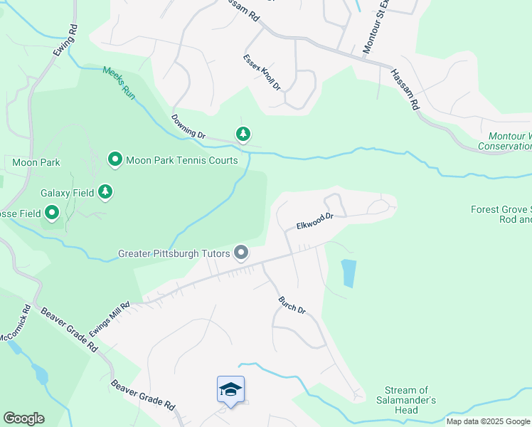 map of restaurants, bars, coffee shops, grocery stores, and more near 114 Norman Drive in Coraopolis
